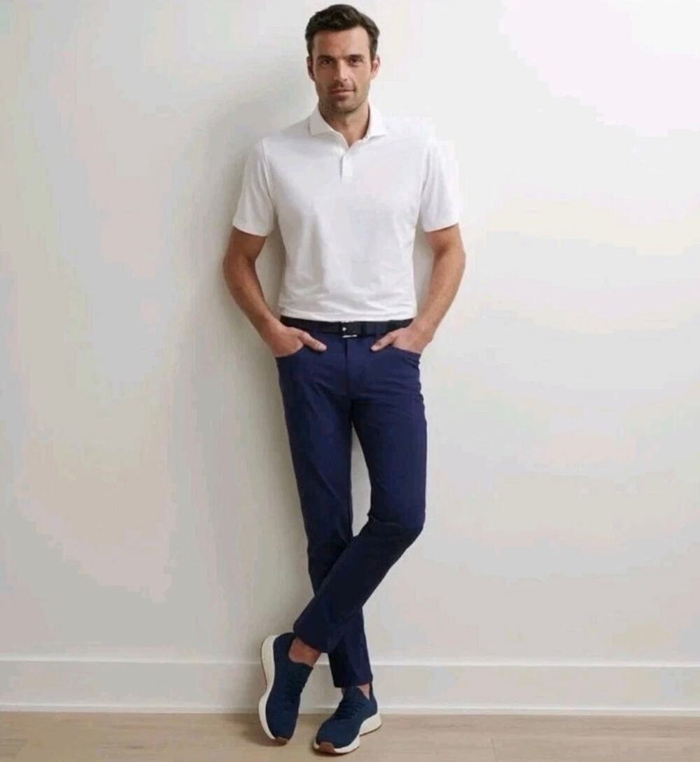 Peter Miller crown men’s Performance Five-Pocket Pant navy 38x32